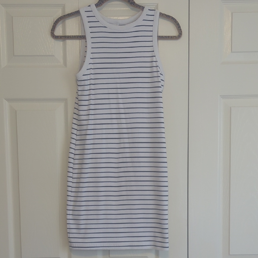 a new day Striped Midi Dress - White and Black